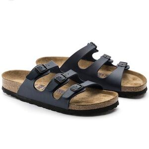 Birkenstock Navy Triple-Strap Sandals